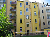 Hinteransicht Miethaus Wohnungen in Chemnitz